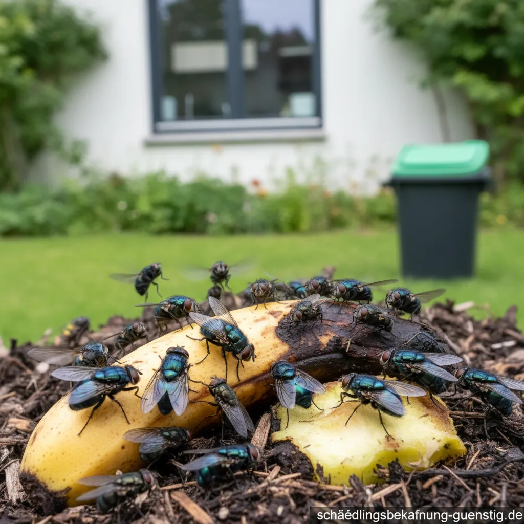 Eine Schmeißfliege auf einer Küchentheke
