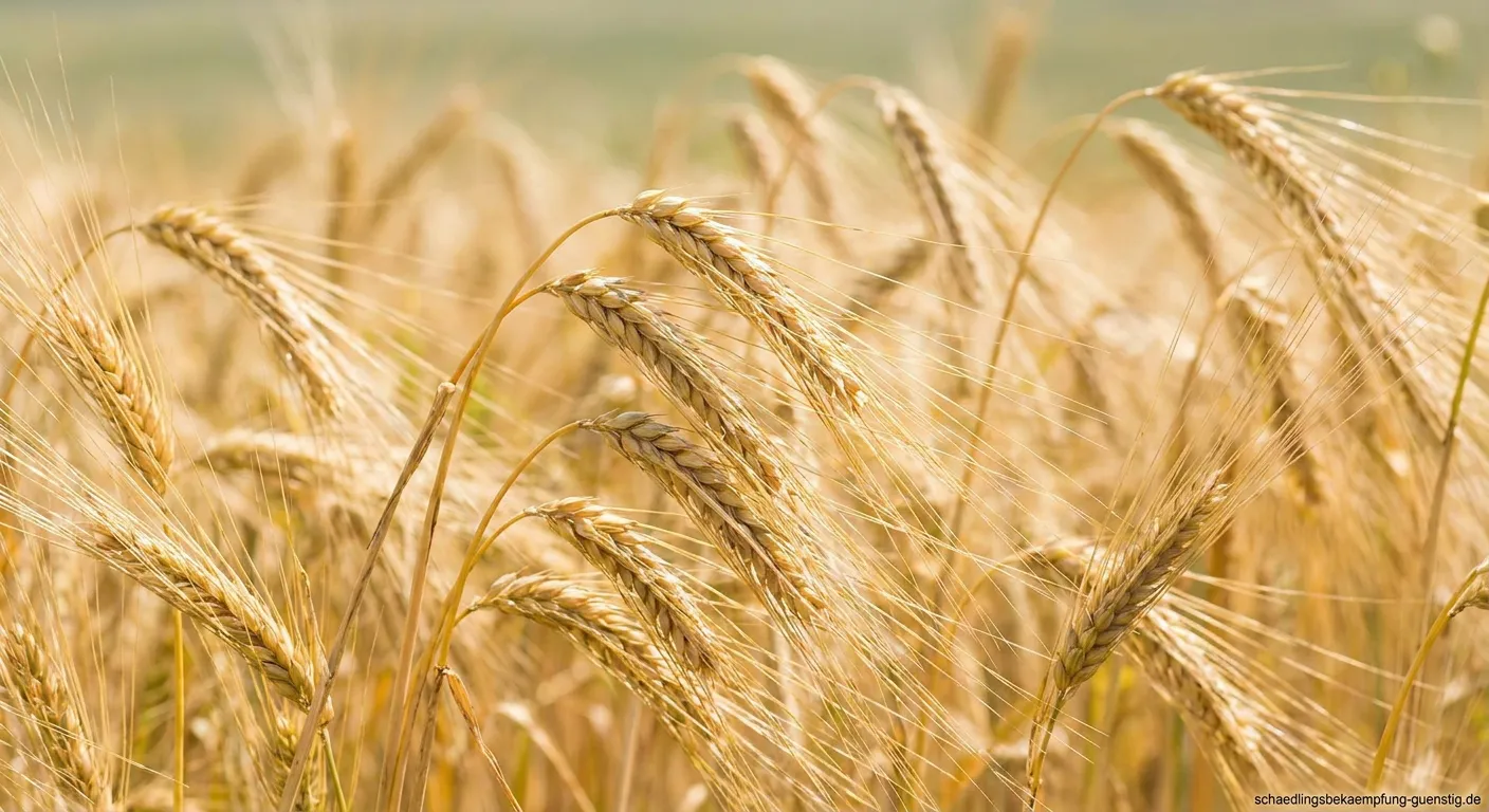Goldenes Strohfeld bei Sonnenuntergang während der Erntezeit
