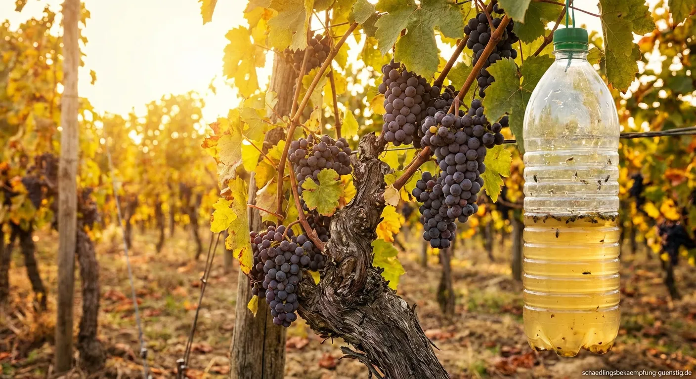 Pheromonfalle im Weinberg zur Traubenwickler-Bekämpfung